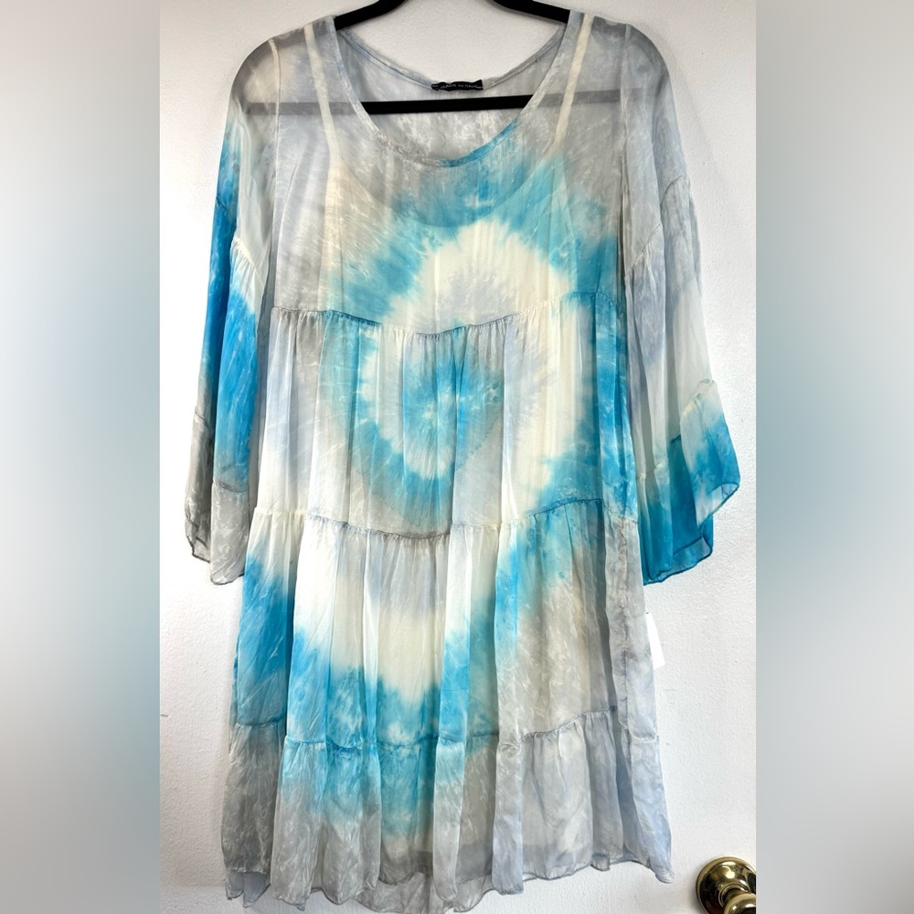 Blue Tie-Dyed Dress (S)